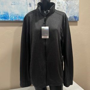 NWT Fossa Apparel Promenade Mens Medium grey zipper jacket